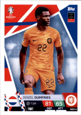 Topps EURO EM Germany 2024 Trading Card NED 4 - Denzel Dumfries