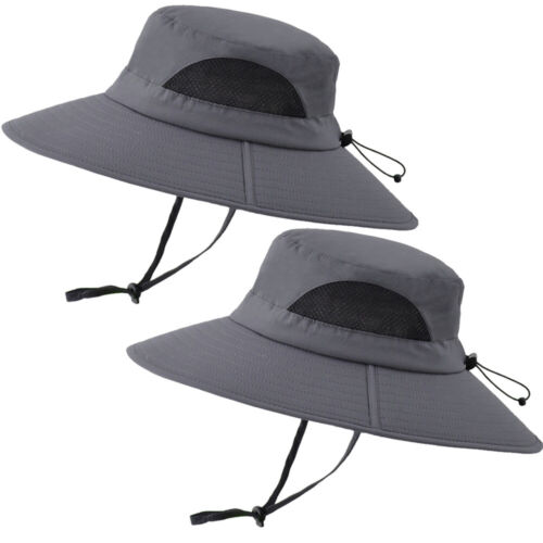 Unisex Sun Hat Wide Brim Bucket Boonie Cap Waterproof Fishing Hiking Men Women - Picture 19 of 23