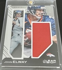 2015 Panini Clear Vision John Elway Broncos Framed Fabrics Jumbo Jersey - 85/99