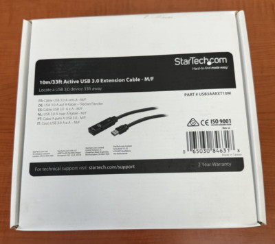 StarTech USB3AAEXT10M 10m USB 3.0 (5Gbps) Active Extension Cable - M/F - TAA