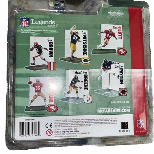 McFarlane JIM BROWN #32 CLEVELAND BROWNS NFL LEGENDS Series 2 HALL OF FAME - Picture 2 of 2