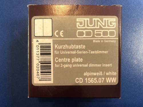 JUNG Kurzhubtaste CD500 Alpinweiß für Universal-Serien-Tastdimmer CD 1565.07 WW - Bild 6 von 6