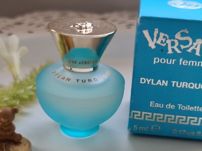 Parfum Miniatur Dylan Turquoise pour femme, Versace, 5 ml EdT & Box