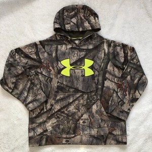 Chicos tamaño Grande Verde Camuflaje Camuflaje Under Armour Sudadera con  capucha ￼ | eBay