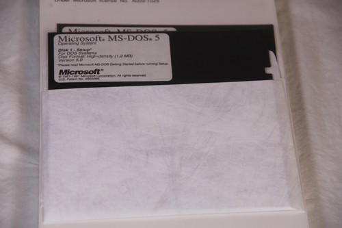 Microsoft MSDOS 5.0 Disk Operating System OEM 1.2mb 5.25" Sealed in Shrinkwrap - 第 3/9 張圖片