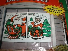 NEW Sun Hill Garage Door Cover 7.5' x 5' MR & MRS SANTA CLAUS (SU112)