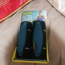 New Ignite by SPRI Walking Weights 2lb Set Blue and Black 