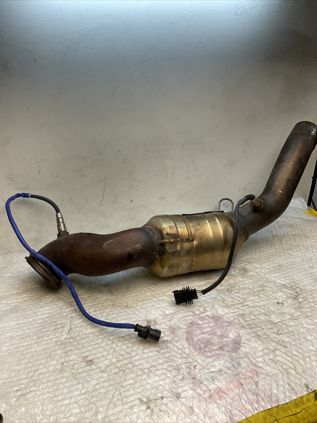 14-16 MASERATI GHIBLI 3.0 LEFT DRIVER SIDE EXHAUST MANIFOLD DOWNPIPE