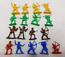 Vintage Plastic Cowboys and Indians 2" Hong Kong Mixed lot of 17