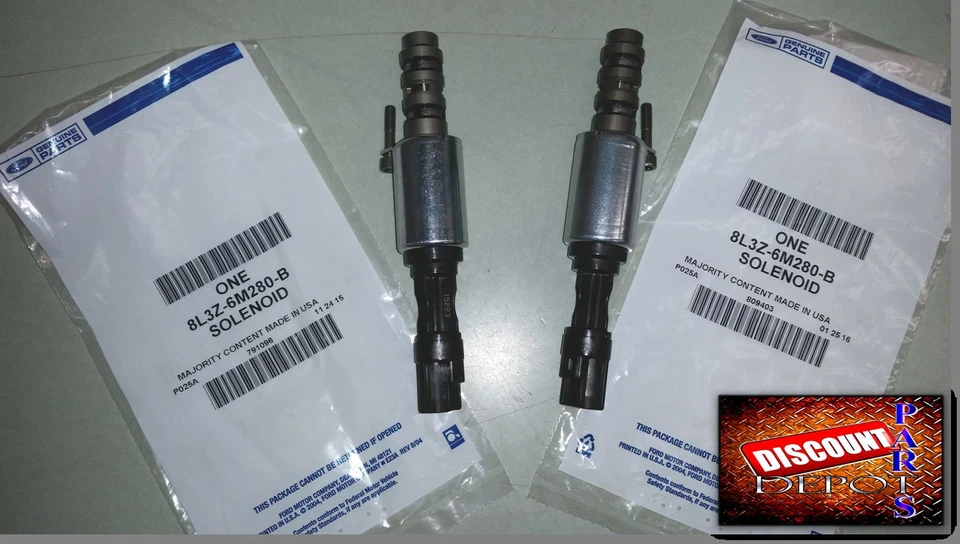 Set of 2 Genuine Ford 2007 2010 5.4L 3V VCT Solenoid & Seals F150 Super Duty Foto 3 de 4