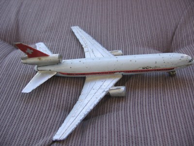 Swissair DC-10 60 s very old Metal Model Airplane Rare and Hard to Find!