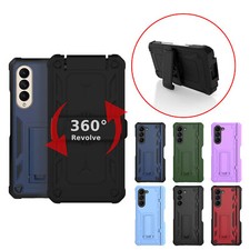 For Samsung Galaxy Z Fold5 Belt Clip Holster Rugged Case with Pen Slots Stand