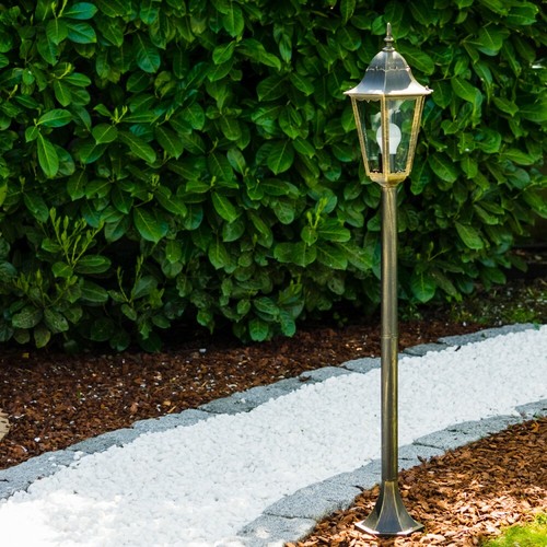 Lámpara de pie Hong Kong jardín terraza lámpara entrada caminos patio exterior linterna IP44 - Imagen 3 de 7