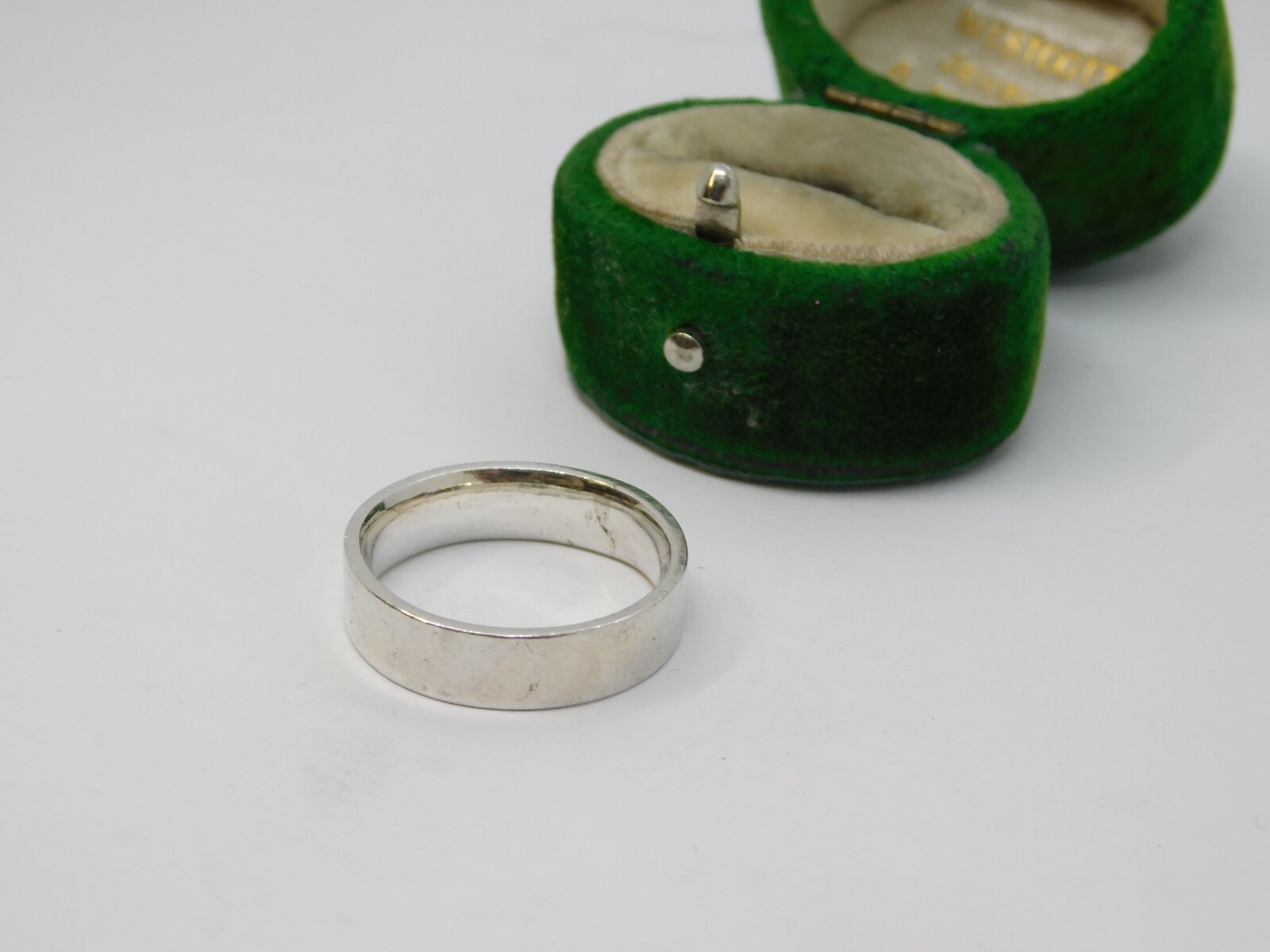 Sterling Silver Plain Solid Band Ring Vintage c19… - image 3