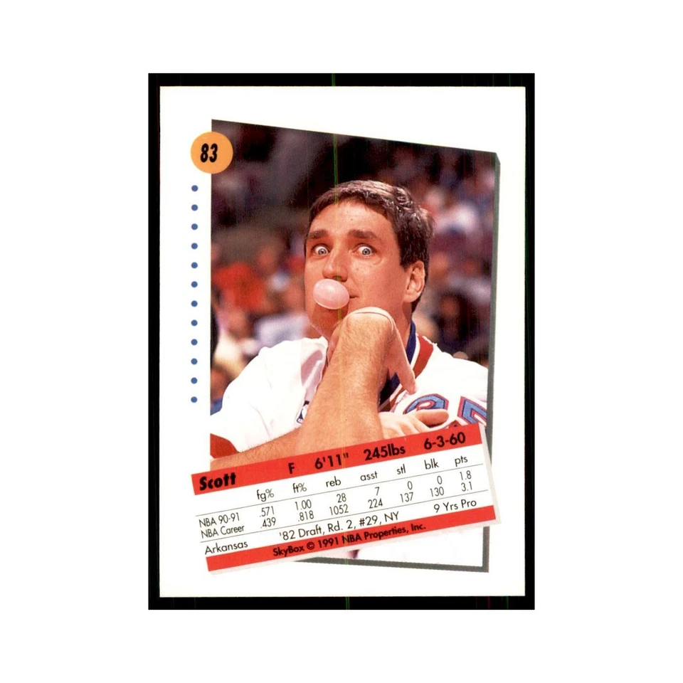 1991 SkyBox Scott Hastings Basketball Cards #83 - Image 2 of 3