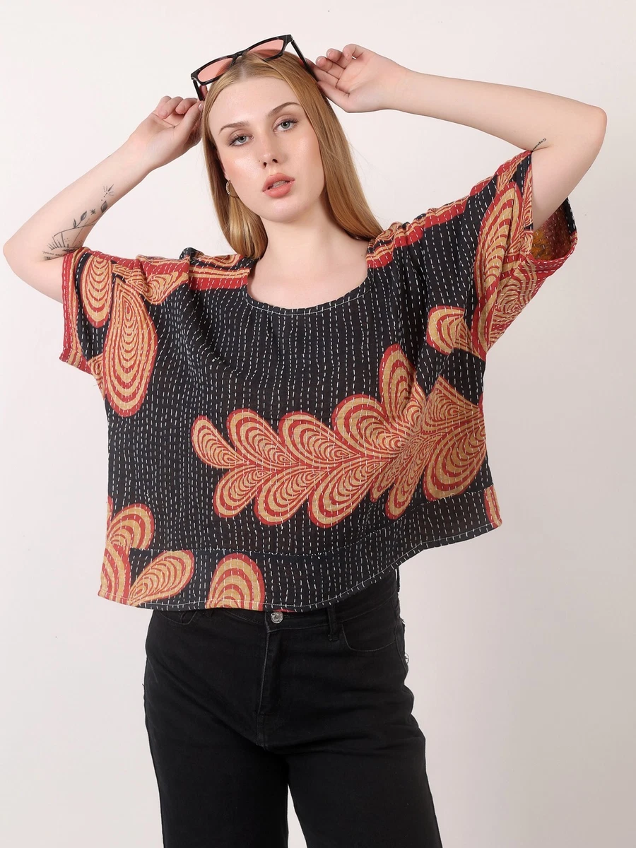 Simple Retro Camicetta estiva elegante da donna con stampa floreale piccola, maniche a petalo e bottoni, stile top alla francese | SHEIN ALIA
