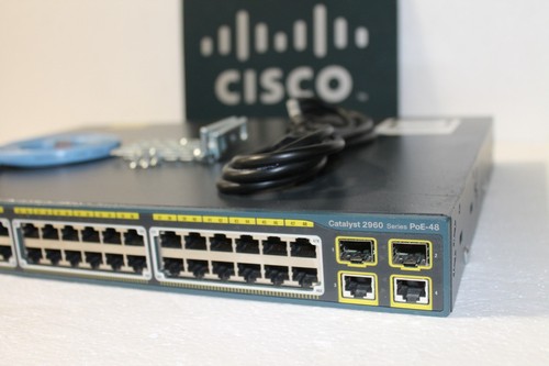 Cisco Catalyst 2960 WS-C2960-48PST-L 48-Ports Rack-Mountable Switch - Picture 2 of 4