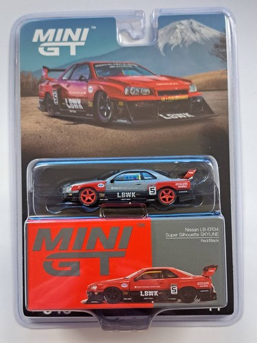 1/64 NISSAN LB-ER34 SUPER SILHOUETTE SKYLINE RED/BLACK (RHD) MGT00843-BL - CHASE