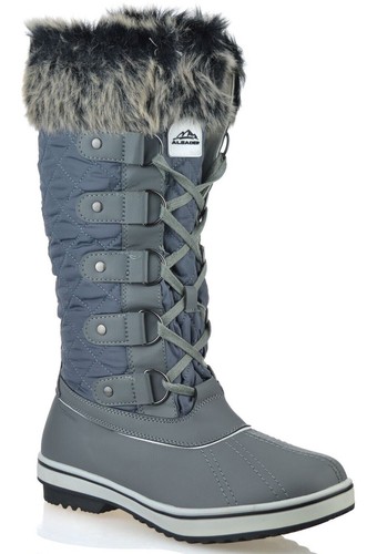 DAMEN WARM WANDERN WASSERDICHT WINTER DAMEN REGENSCHNEE MITTELWADENSTIEFEL GRÖSSE UK - Bild 2 von 5