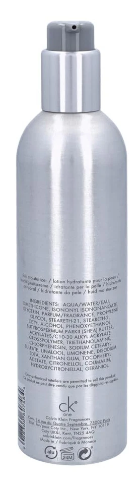 *PACK OF 2* Calvin Klein CK ONE BODY LOTION Skin Moisturizer for Unisex 8.5 oz - Image 2 of 2