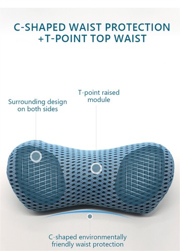 Breathable Memory Foam Cushion Bed Sleeping Pillow Car Seat Waist Lumbar Support - Picture 15 of 21