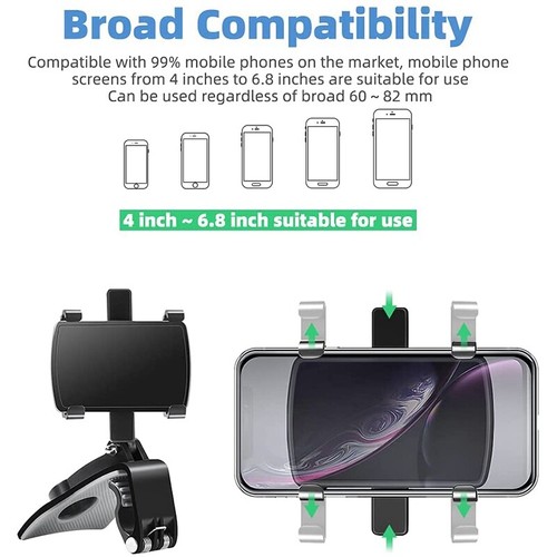 360° Car Holder Dashboard Mount Bracket For Cell Phone Apple iPhone Samsung GPS - Photo 6 sur 12