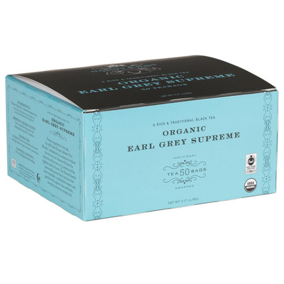 Organic Earl Grey Supreme | Box of 50 Organic Earl Grey Tea Bags with Black Tea
