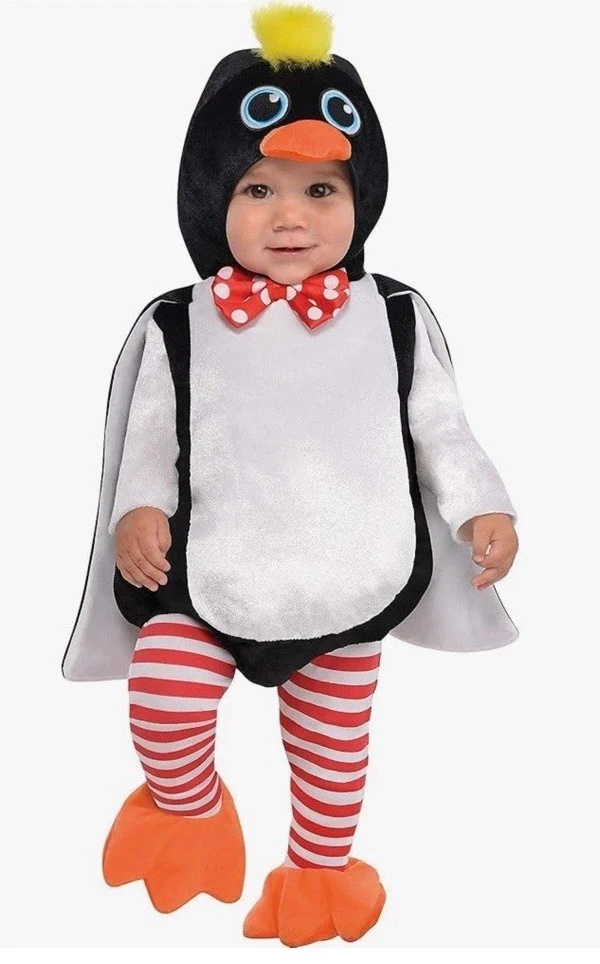 Costume Da Pinguino Per Bambino DEGUISE TOI – Tuta Intera Con Cappuccio E Copriscarpe – Taglia M (7-9 Anni, 120-130 Cm)