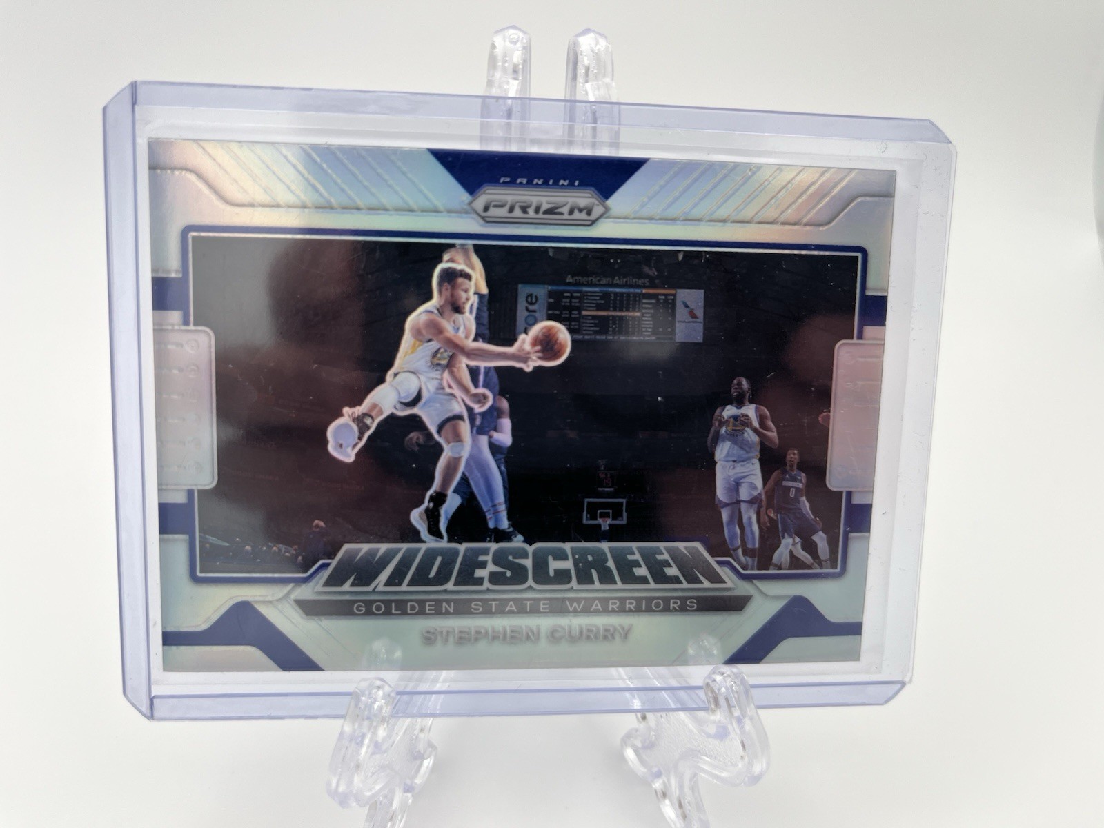 2021-22 Prizm Stephen Curry Widescreen Silver Prizm Holo #2 Warriors