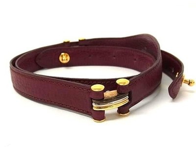 Cartier Trinity Must-line Leather Bag Shoulder Strap Bordeaux FB2075