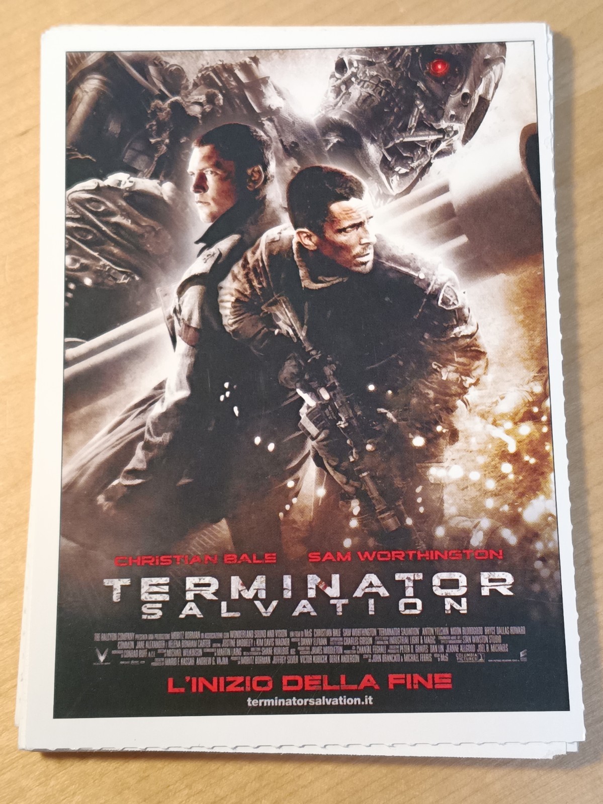 Cinema Mini Locandina 14 Cm X 10Cm Ciak Film Cult TERMINATOR SALVATION BALE 2009