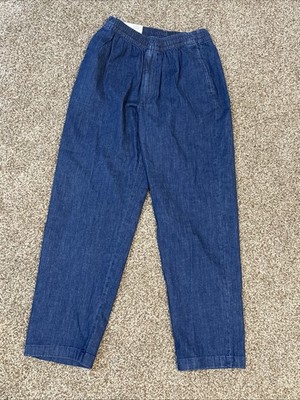 Uniqlo Pants With Zipper Uniqlo Cotton Relaxed Ankle Pants Blue