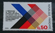🦬Timbre France N°1739 - Luxe ** - Coopération Franco-Allemande - MNH** - 1973🦬