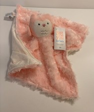 NEW Carters Just One You Plush PINK OWL Baby Security Blanket Lovey Fuzzy 2021