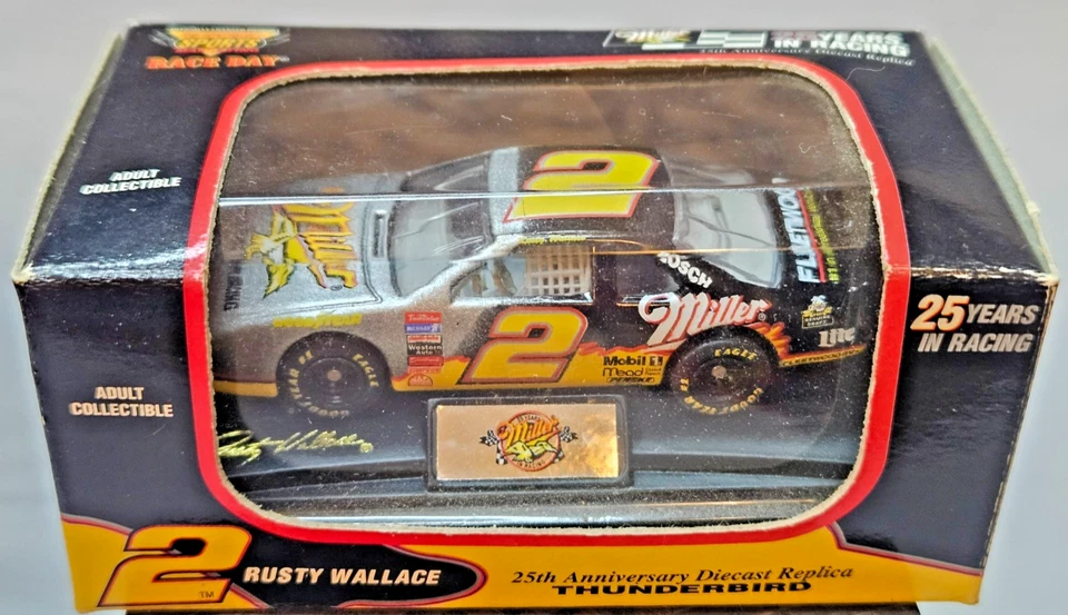 Revell NASCAR Rusty Wallace #2 Miller 1:64 Diecast New 1996 - Image 2 of 4