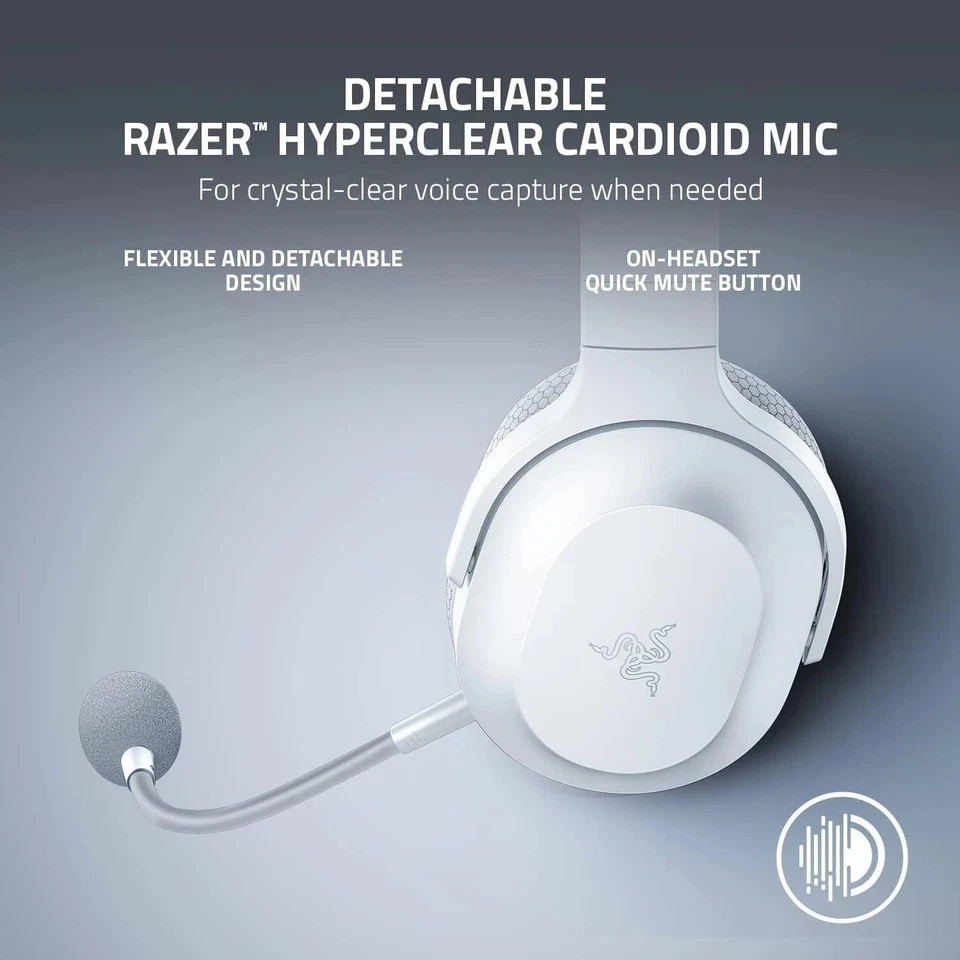 Razer Barracuda X Wireless Mercury White Gaming Headset RZ04 view 4