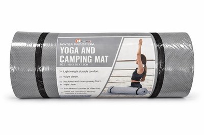 1ABOVE Yoga & Camping Rollmatte - Wasserdicht Isoliert Up Foam GRAU, Grau 