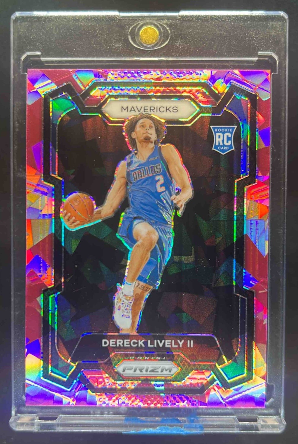 2023-24 Prizm Dereck Lively II RC Prizm Pink Ice Rookie #163 Mavericks