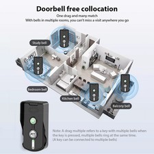 1-Wireless Doorbell Intercom Smart Long Range Communicate Home Office