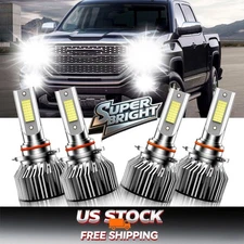 For GMC Sierra 3500 2001-2006 LED Headlight High/Low Beam Bulbs Kit Super Bright
