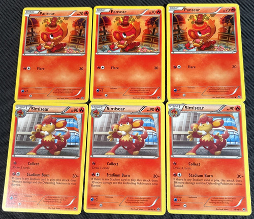Simisear 16/99 Pansear 15/99 Next Destinies Pokemon Card Non-Holo English 6