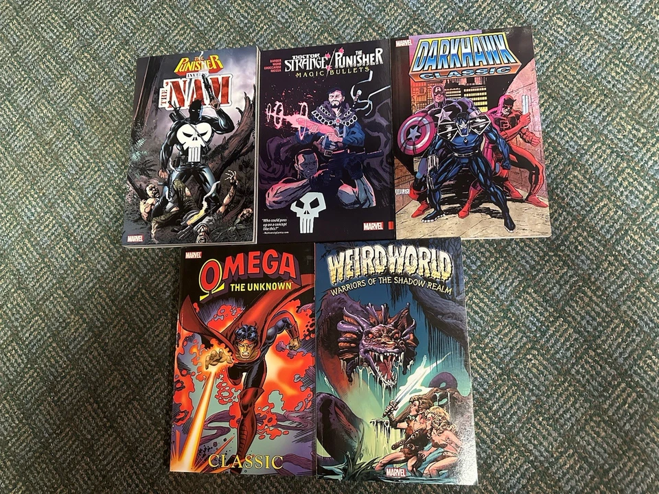 Lote de 5 libros Tpb de Marvel Comics Punisher Invades The Nam Weirdworld Foto 2 de 4