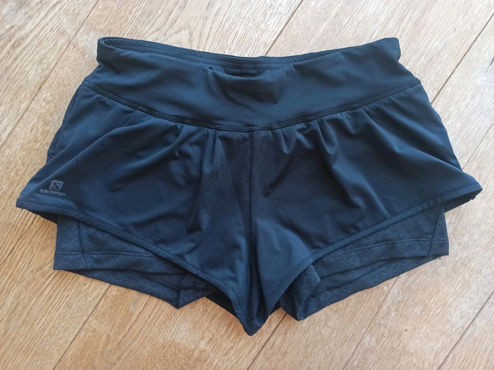 Pantaloncini da corsa Salomon neri taglia 6 XS