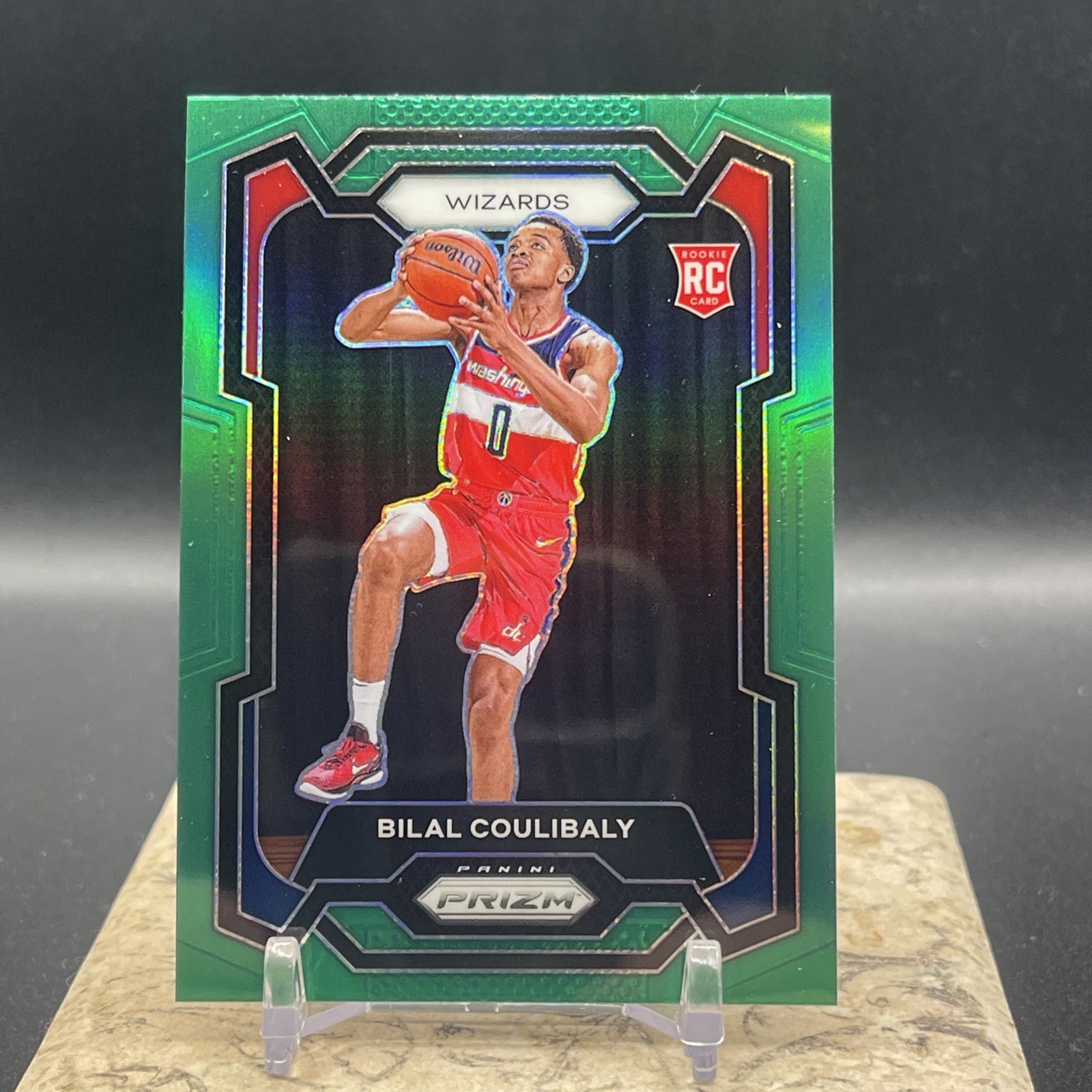 2023-24 Panini Prizm Bilal Coulibaly RC Prizms Green Rookie #153 Wizards 🔥📈