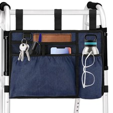 Walker Bag Basket with Cup Holder for Folding Walker Accessories for Seniors ...