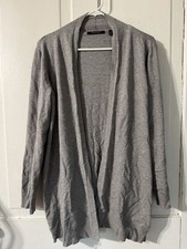 Cyrus Gray Open Front Cardigan Sweater Women s XL Long Sleeve Lightweight Knit