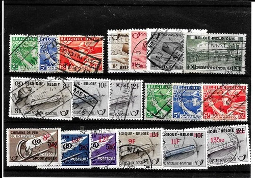 BELGIUM  railways stamps  1945 -1948 -  nr. CF288-CF300  - Used