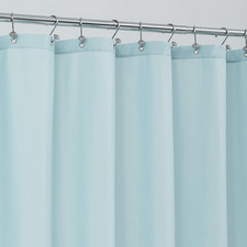 Waterproof Fabric Shower Curtain Liner, Washable Cloth Shower Curtain for Bathro