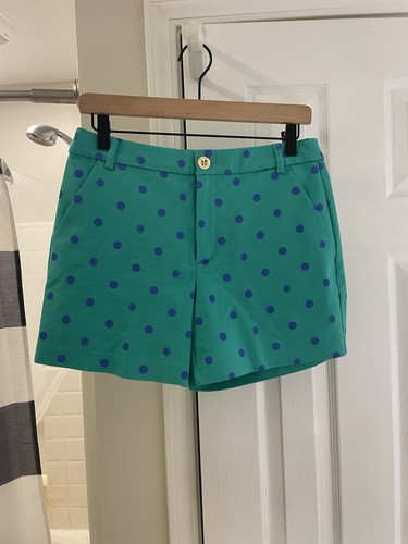 Lilly Pulitzer Women's Shorts Green Polka Dot Size 4 - Picture 2 of 6
