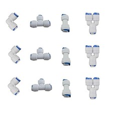 3/8 Inch OD Quick Connect Push in to Connect Water Tube Fitting Set of 12 Y T I 